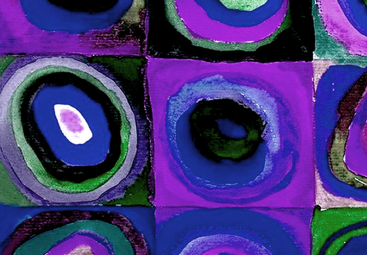 Canvas Art Print Vasyl's Purple Circles (1-piece) Narrow - modern abstraction 142411 additionalImage 4