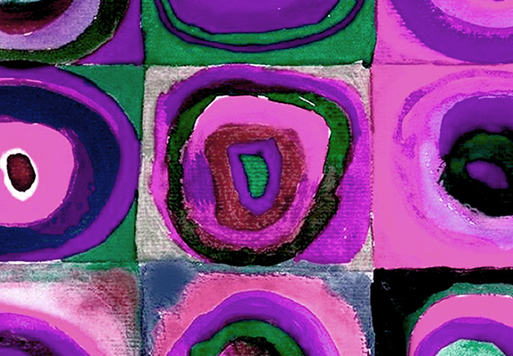 Canvas Art Print Vasyl's Purple Circles (1-piece) Narrow - modern abstraction 142411 additionalImage 5