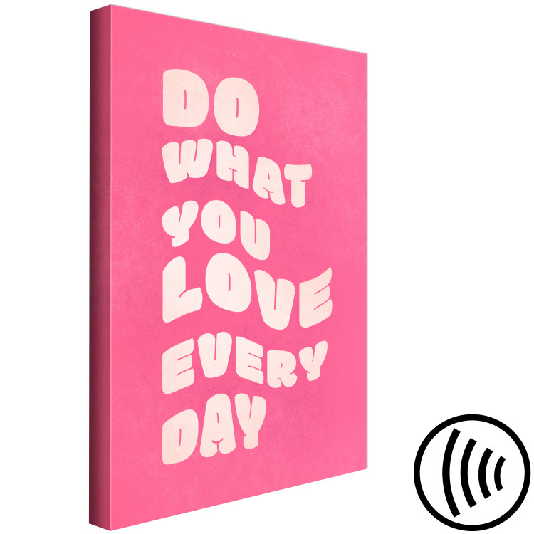 Canvas Do What You Love (1-piece) Vertical - background and English texts 142611 additionalImage 6