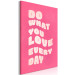 Canvas Do What You Love (1-piece) Vertical - background and English texts 142611 additionalThumb 2