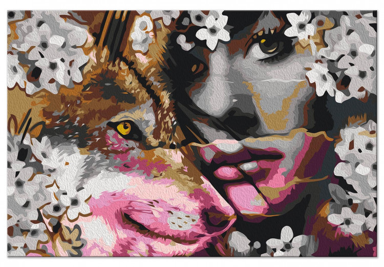 Paint by Number Kit Cherry Blossom, Wolf and the Girl 143311 additionalImage 4