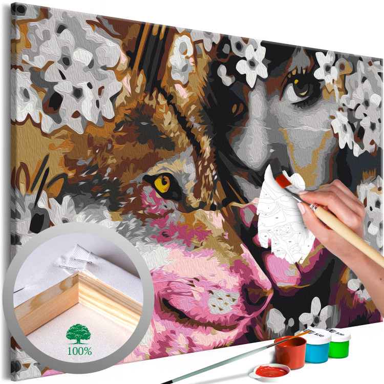 Paint by Number Kit Cherry Blossom, Wolf and the Girl 143311