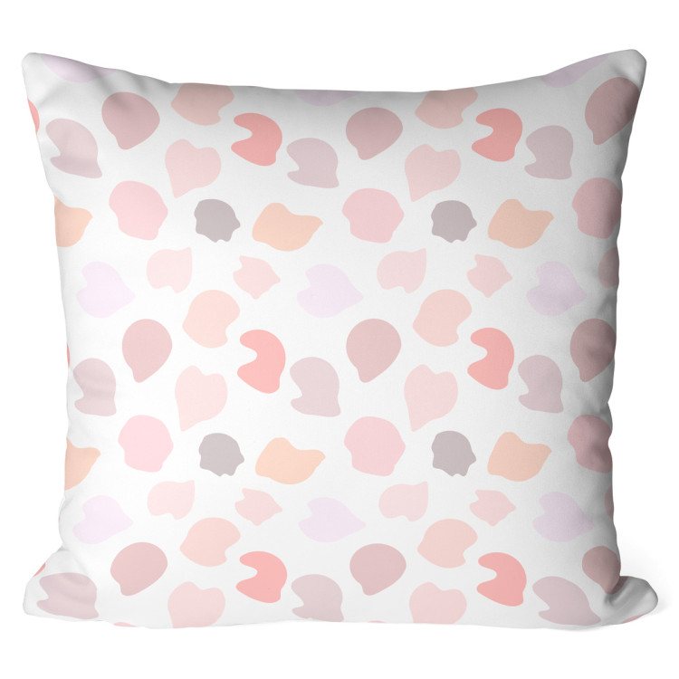 Decorative Microfiber Pillow Mysterious shapes - pink and purple themes on a light background cushions 147011