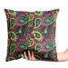 Decorative Velor Pillow Colourful teardrops - composition with geometric motif and flowers 147311 additionalThumb 2