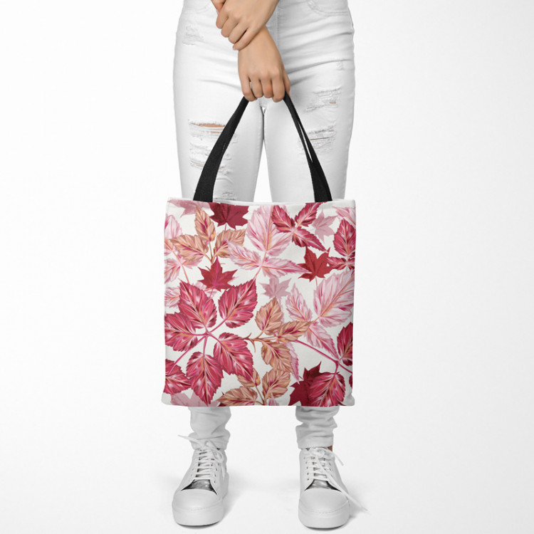 Shopping Bag Autumn leaves - composition of red maple leaves on a white background 147511 additionalImage 3