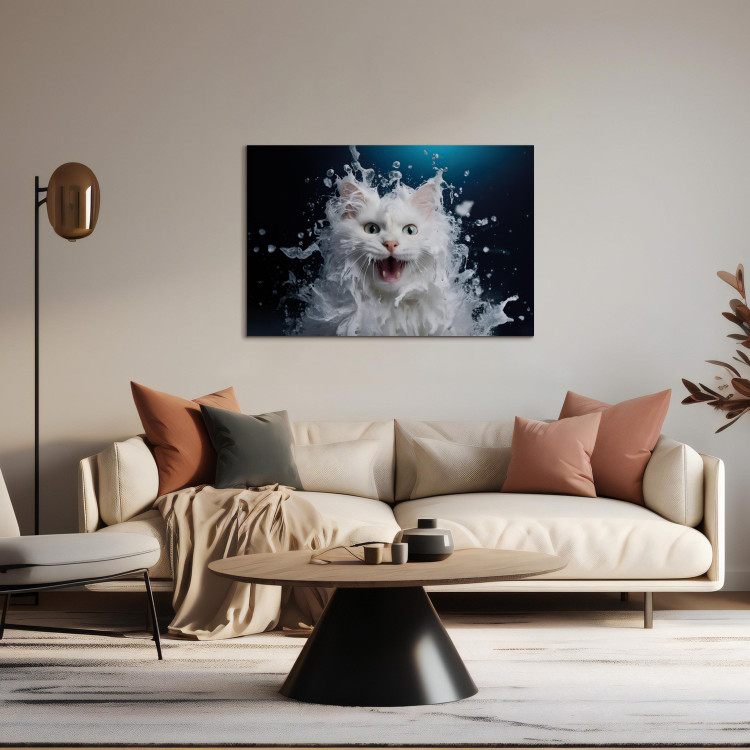 Canvas AI Norwegian Forest Cat - Wet Animal Fantasy Portrait - Horizontal 150111 additionalImage 3