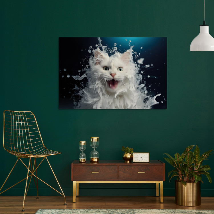 Canvas AI Norwegian Forest Cat - Wet Animal Fantasy Portrait - Horizontal 150111 additionalImage 11