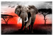 Large canvas print Elephant Against the Setting Sun [Large Format] 150811