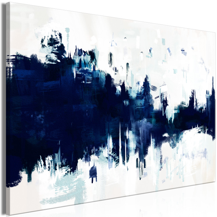 Large canvas print Blue in White - Abstraction With Streaks of Classic Blue [Large Format] 151011 additionalImage 2