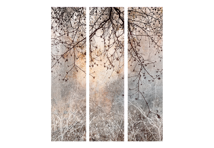 Room Divider Screen Decorative Tree - Delicate Twigs With Flowers in the Colors of the Morning [Room Dividers] 151411 additionalImage 3