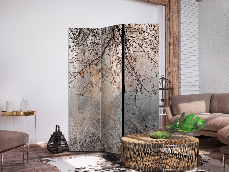 Room Divider Screen Decorative Tree - Delicate Twigs With Flowers in the Colors of the Morning [Room Dividers] 151411 additionalImage 2
