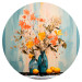 Round wallpaper Not Necessarily a Still Life - A Bouquet of Flowers on an Abstract Background 151611 additionalThumb 1