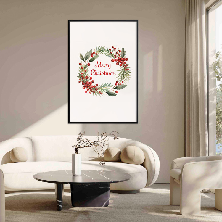 Poster Christmas Garland - English Inscription Surrounded by Plants 151711 additionalImage 11