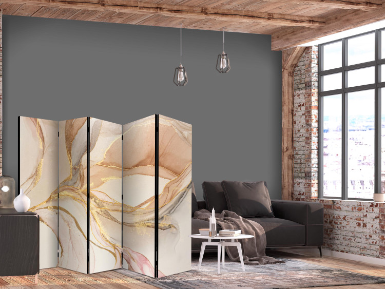 Room Divider Desert Abstraction - Beige Composition Imitating Marble II [Room Dividers] 151911 additionalImage 4
