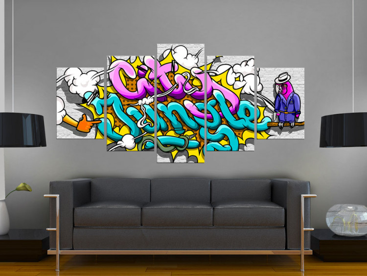 Canvas Graffiti: city jungle 50011 additionalImage 3