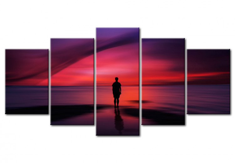 Canvas Art Print A man admiring the sunset 55511