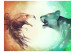 Photo Wallpaper Animal Duel - Abstraction of a fierce eagle and a blue lioness 61311 additionalThumb 1