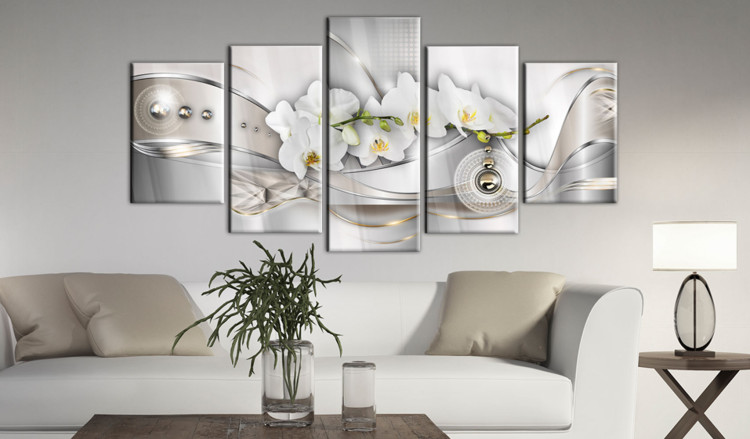 Print On Glass Pearl Dance of Orchids [Glass] 92411 additionalImage 3