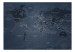 Wall Mural World map in blue - continents with inscriptions in English 95011 additionalThumb 1