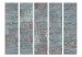 Room Divider Screen Turquoise Concrete II - texture resembling tiles of turquoise concrete 95411 additionalThumb 3