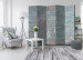 Room Divider Screen Turquoise Concrete II - texture resembling tiles of turquoise concrete 95411 additionalThumb 4