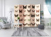 Room Separator Retro Style: Butterflies II - colorful butterflies on paper with writings 97911 additionalThumb 4