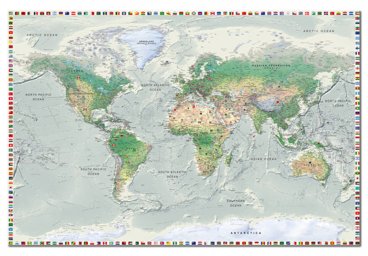 Decorative Pinboard World Map: Graphite Currents [Cork Map] 98011 additionalImage 2