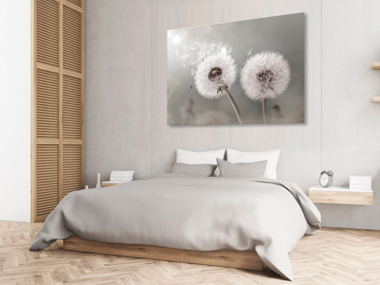 Canvas Print Towards the Sun - Dandelions in the Glow of Sunbeams and Wind 98211 additionalImage 3