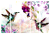Folding Screen Hummingbirds and Flowers II - bird and colorful plants on a multicolored background 107421 additionalThumb 7