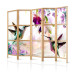 Folding Screen Hummingbirds and Flowers II - bird and colorful plants on a multicolored background 107421 additionalThumb 5