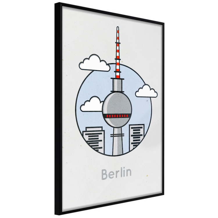 Poster Berlin - urban architecture of Germany amidst clouds and English text 114321 additionalImage 12