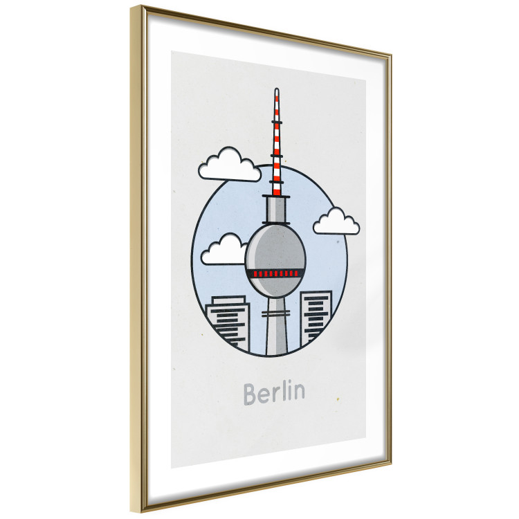 Poster Berlin - urban architecture of Germany amidst clouds and English text 114321 additionalImage 8
