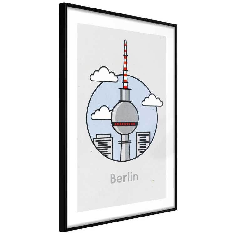 Poster Berlin - urban architecture of Germany amidst clouds and English text 114321 additionalImage 13