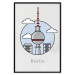 Poster Berlin - urban architecture of Germany amidst clouds and English text 114321 additionalThumb 24