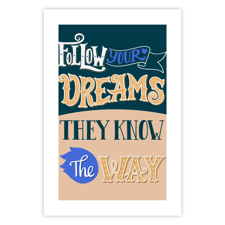 Poster Follow your dreams - composition with motivational English texts 114421 additionalImage 25