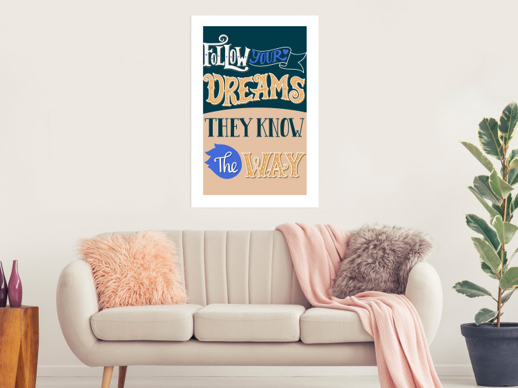 Poster Follow your dreams - composition with motivational English texts 114421 additionalImage 2