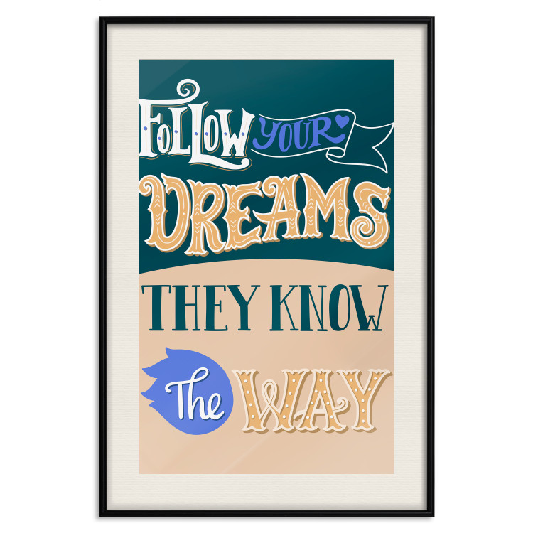 Poster Follow your dreams - composition with motivational English texts 114421 additionalImage 18