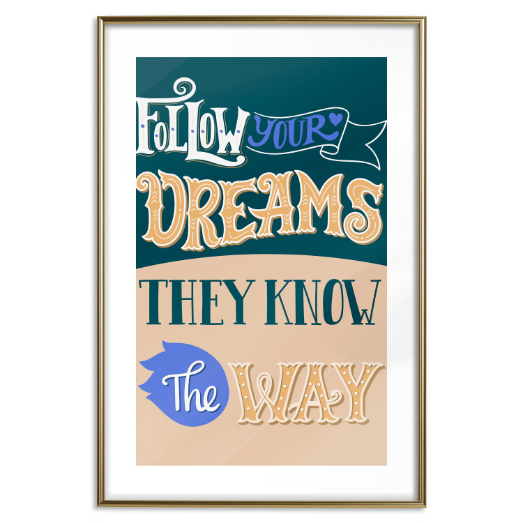 Poster Follow your dreams - composition with motivational English texts 114421 additionalImage 19