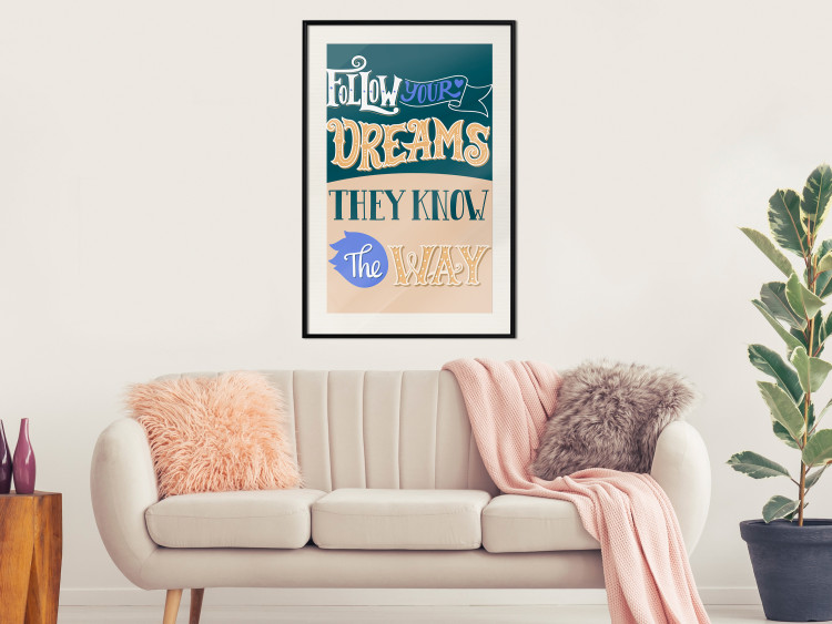 Poster Follow your dreams - composition with motivational English texts 114421 additionalImage 16