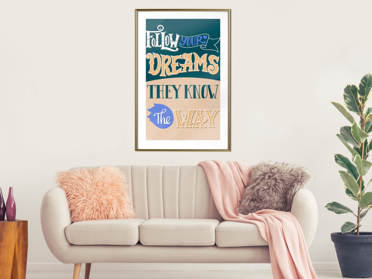 Poster Follow your dreams - composition with motivational English texts 114421 additionalImage 15