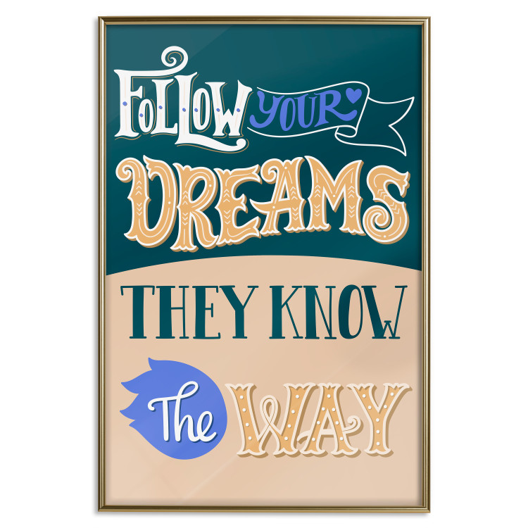 Poster Follow your dreams - composition with motivational English texts 114421 additionalImage 19