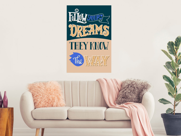 Poster Follow your dreams - composition with motivational English texts 114421 additionalImage 17