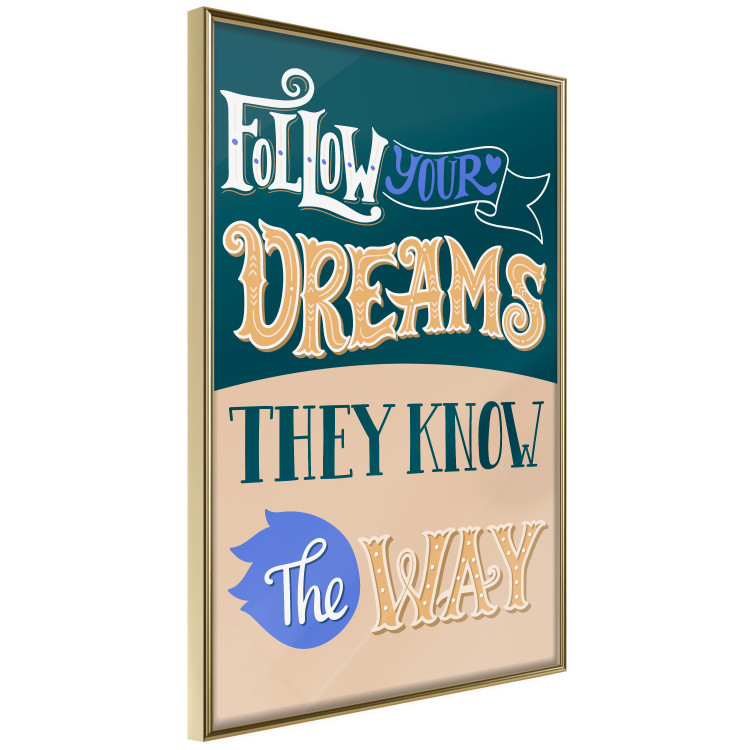 Poster Follow your dreams - composition with motivational English texts 114421 additionalImage 12