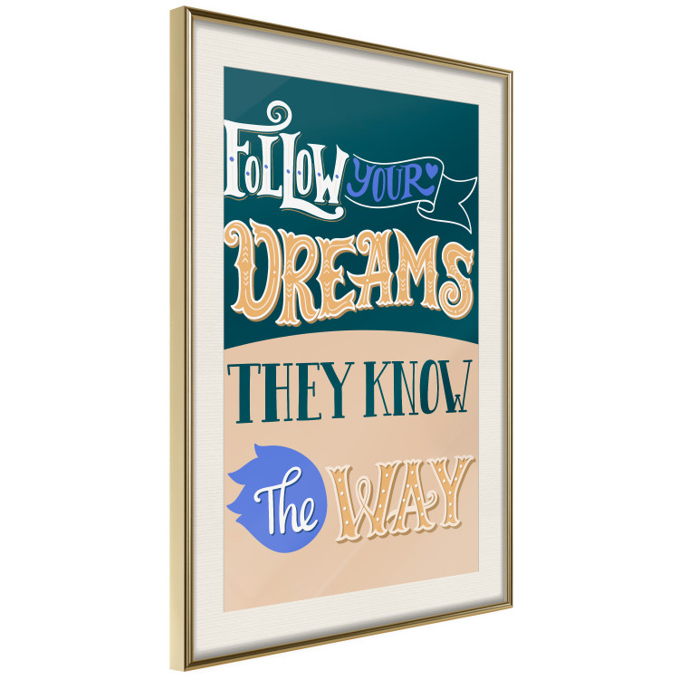 Poster Follow your dreams - composition with motivational English texts 114421 additionalImage 2