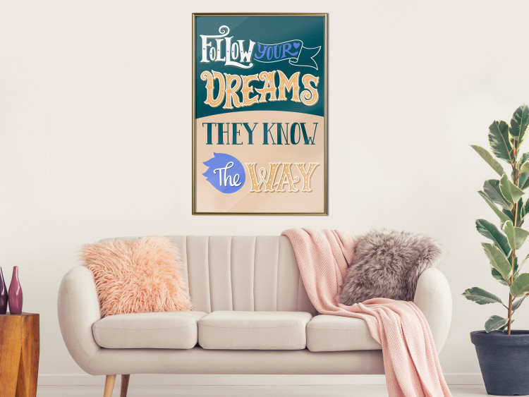 Poster Follow your dreams - composition with motivational English texts 114421 additionalImage 7