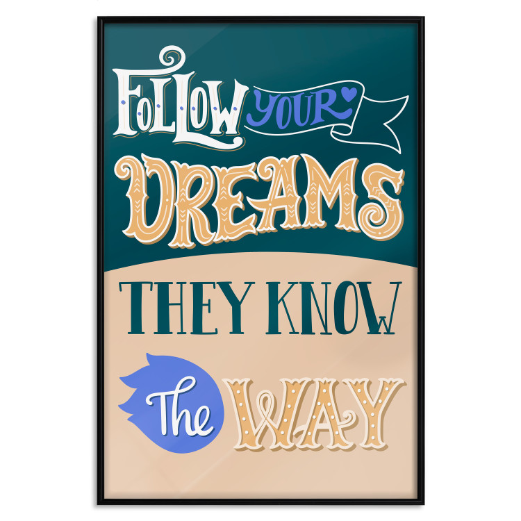 Poster Follow your dreams - composition with motivational English texts 114421 additionalImage 20