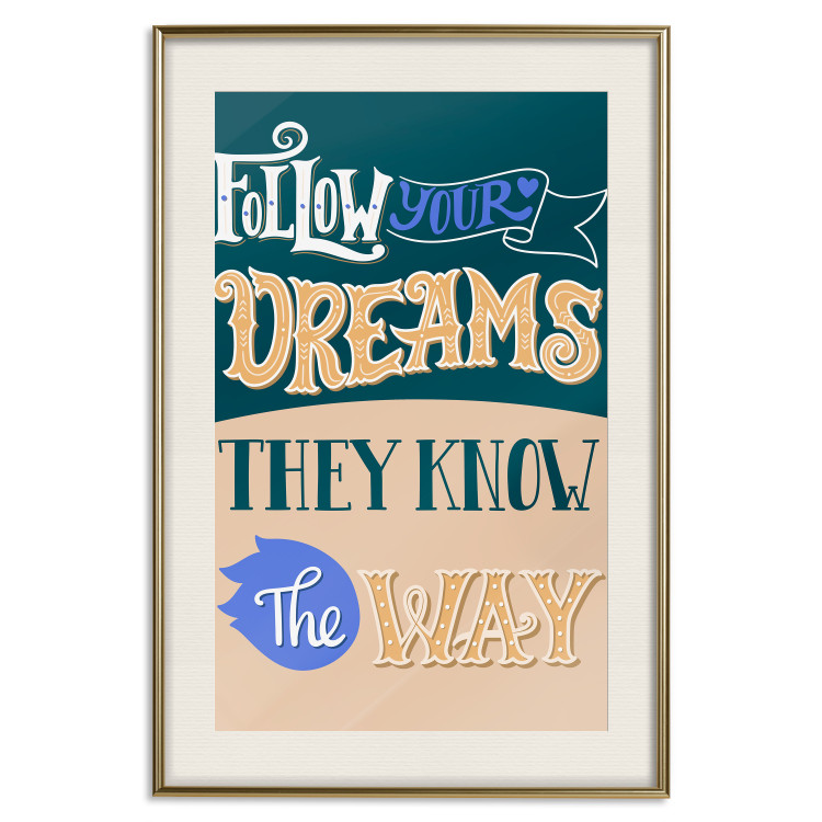 Poster Follow your dreams - composition with motivational English texts 114421 additionalImage 21
