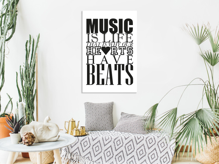 Canvas Art Print Music Is lLfe That Is Why Our Hearts Have Beats 114721 additionalImage 3
