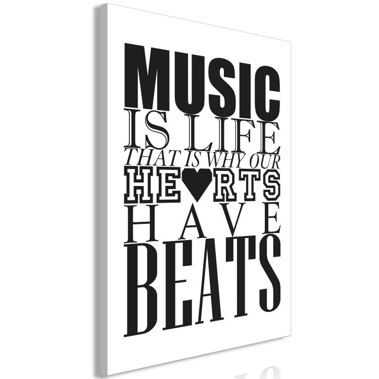 Canvas Art Print Music Is lLfe That Is Why Our Hearts Have Beats 114721 additionalImage 2