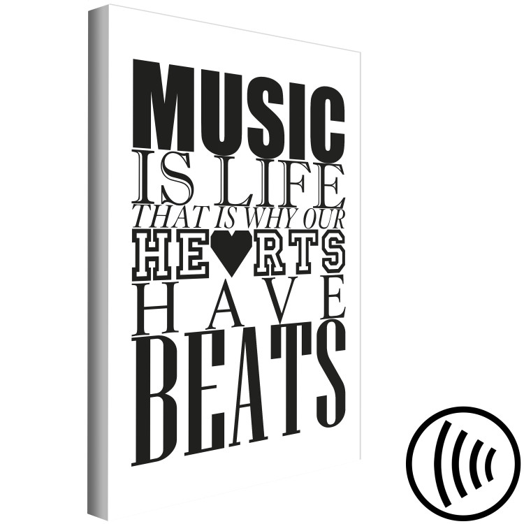 Canvas Art Print Music Is lLfe That Is Why Our Hearts Have Beats 114721 additionalImage 6